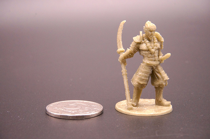 D&D Human Samurai Fighter: модель, напечатанная на 3D принтере Anycubic i3 Mega S