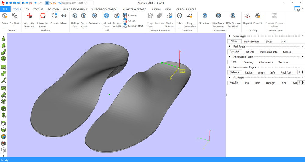 Скриншот программы IsoleCAD для создания стелек